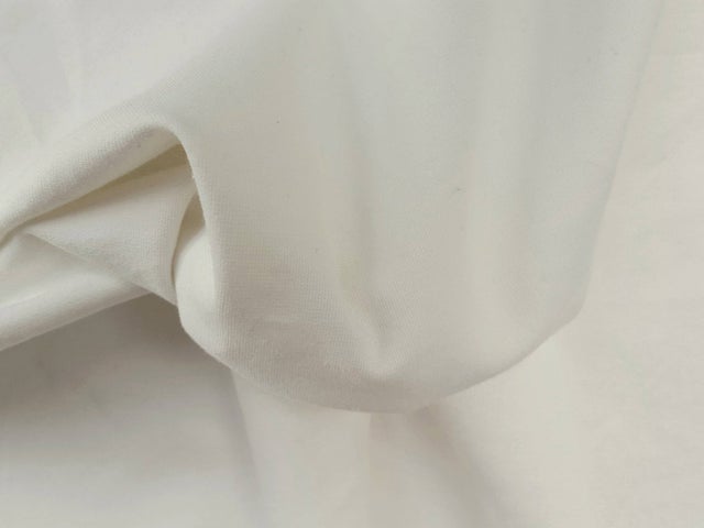 White Ponte Knit Fabric by the yard